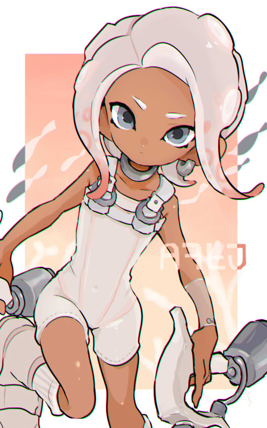 octoling player character, octoling girl, and agent 8 (splatoon and 2 more) drawn by imaikuy0