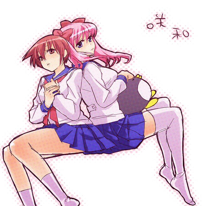 haramura nodoka and miyanaga saki (saki) drawn by tamtam