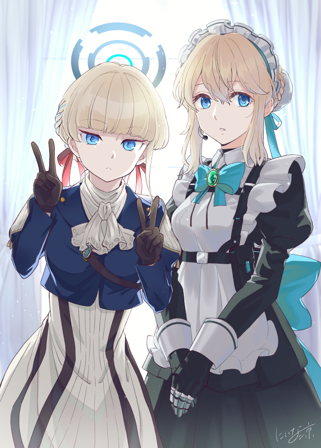 toki, violet evergarden, and ishikawa yui (blue archive and 1 more) drawn by niina_ryou