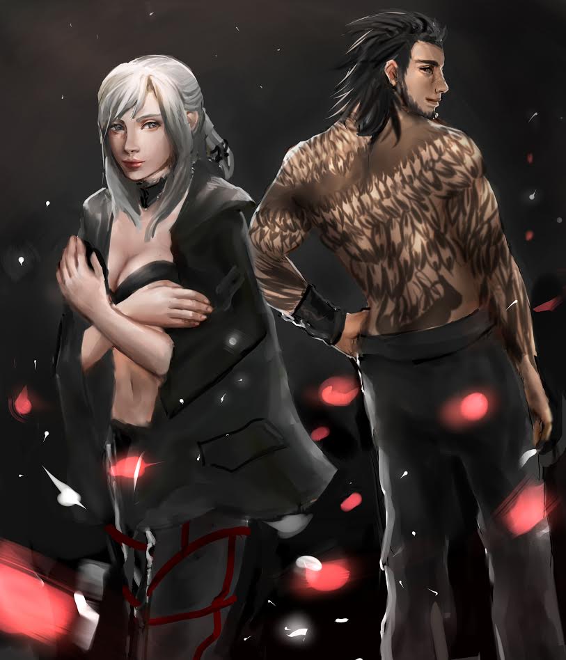 gladiolus amicitia and aranea highwind (final fantasy and 1 more)