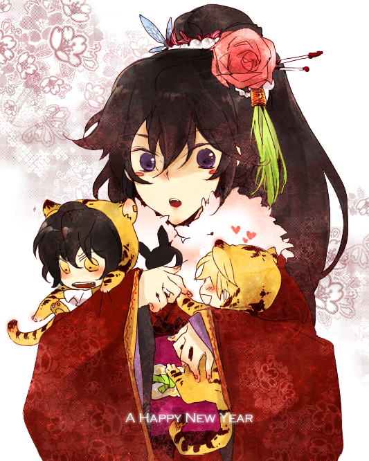alice, oz vessalius, and gilbert nightray (pandora hearts) drawn by ruru_(yuzu812)