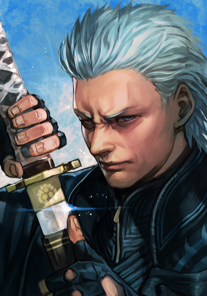 vergil (devil may cry and 1 more) drawn by hungry_clicker