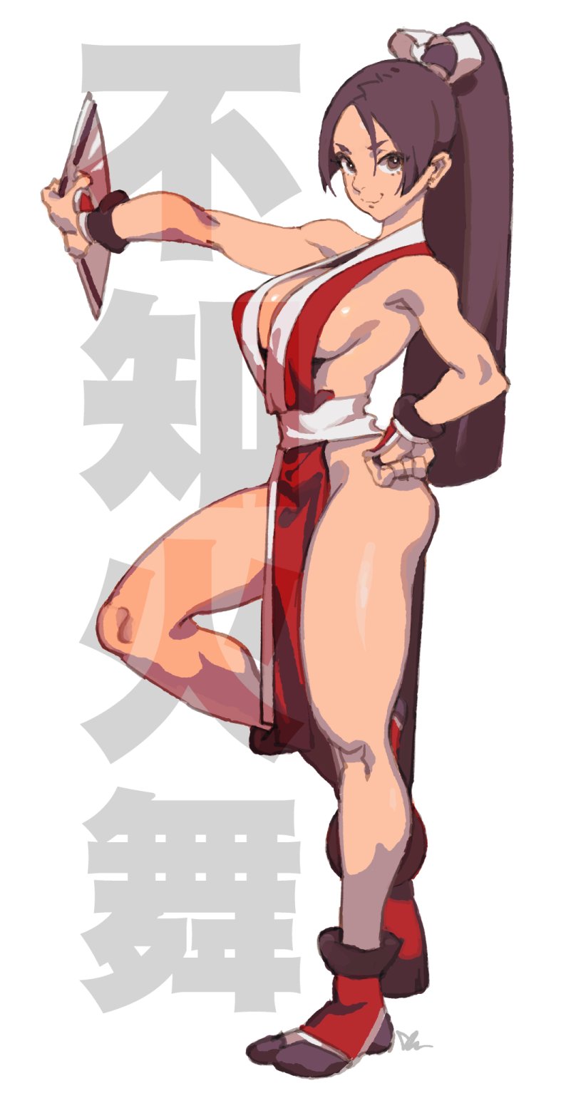shiranui mai (the king of fighters and 2 more) drawn by ireading