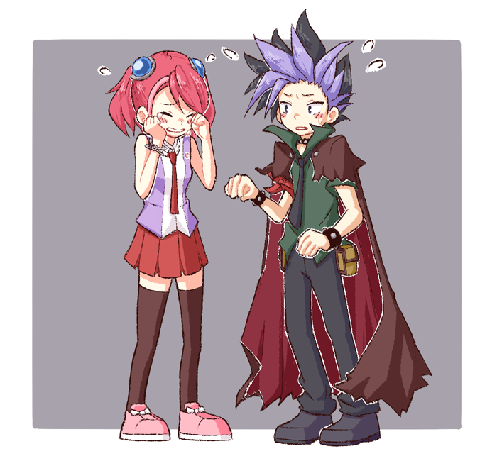 hiiragi yuzu and ute (yu-gi-oh! and 1 more) drawn by friedbun