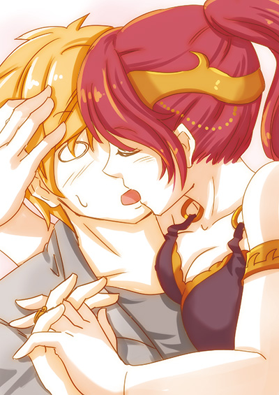 pyrrha nikos and jaune arc (rwby) drawn by moai_(moai_world)