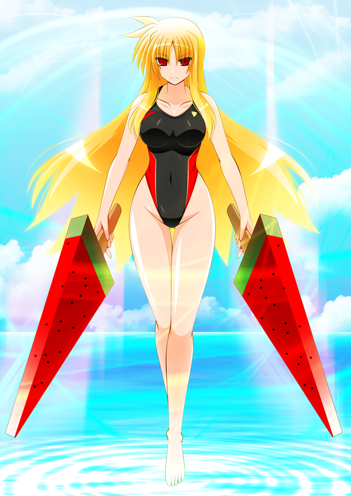 fate testarossa (lyrical nanoha and 1 more) drawn by engo_(aquawatery)