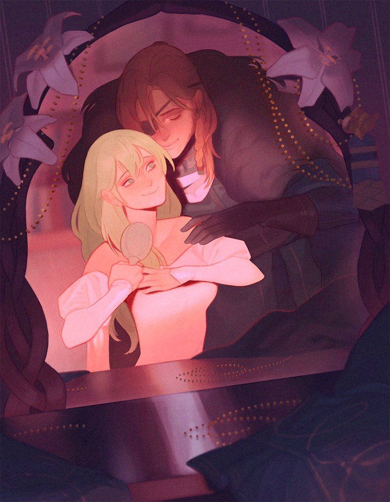 dimitri alexandre blaiddyd and female byleth (fire emblem and 1 more) drawn by hollyfig