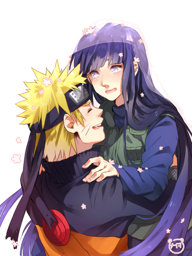 uzumaki naruto and hyuuga hinata (naruto and 1 more) drawn by meiko_(puua)