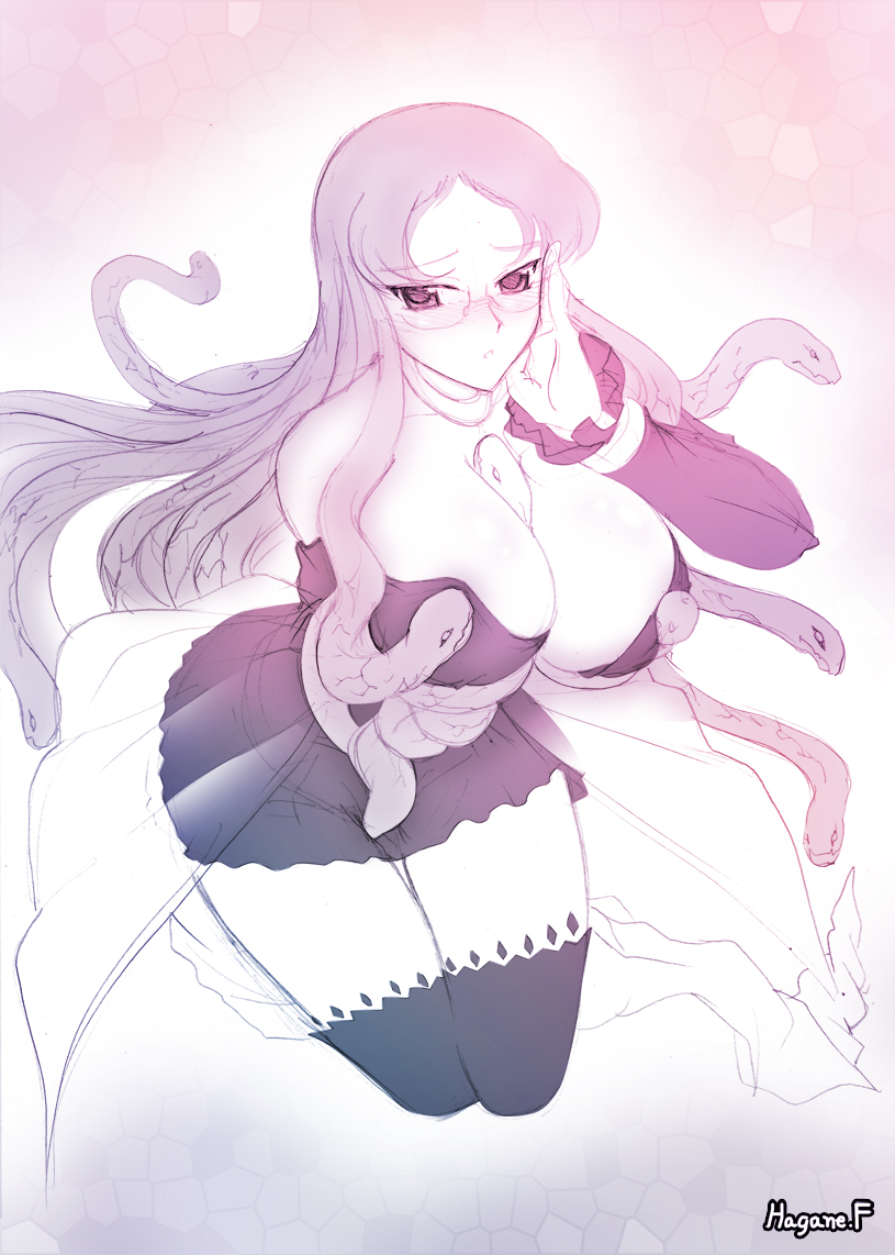medusa (queen's blade and 1 more) drawn by haganef