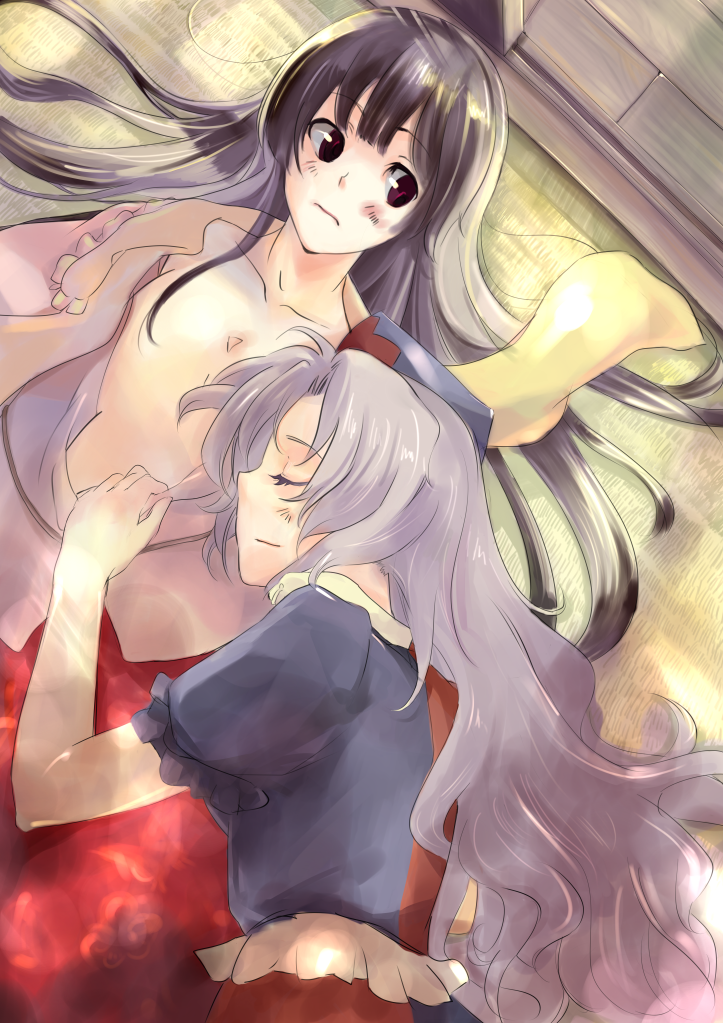 houraisan kaguya and yagokoro eirin (touhou) drawn by mosuke