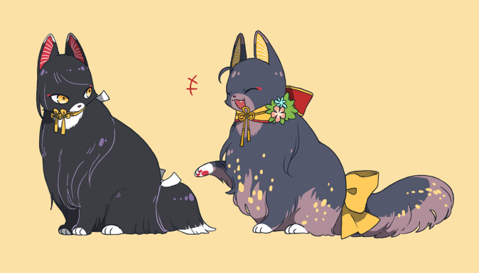 tarou tachi and jirou tachi (touken ranbu) drawn by maruneko