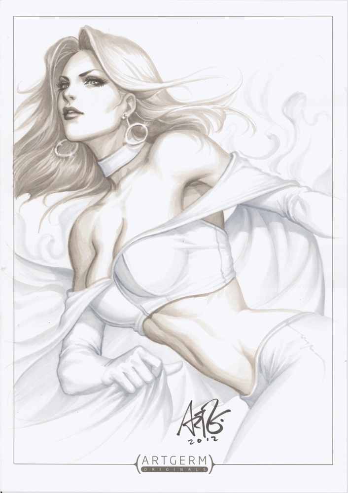 emma frost (marvel and 1 more) drawn by stanley_lau