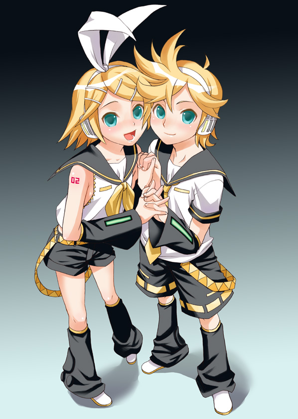 kagamine rin and kagamine len (vocaloid) drawn by mattaku_mousuke