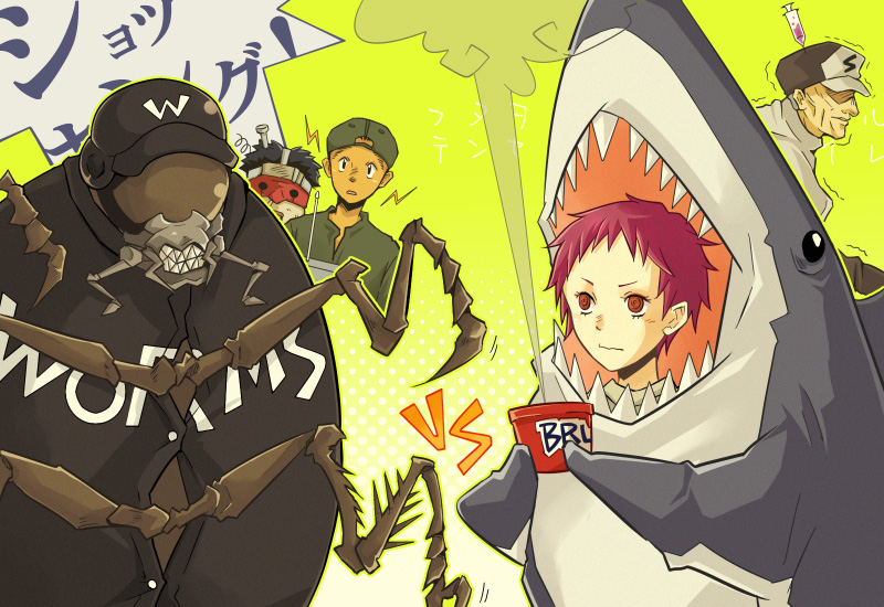 ebisu, kasukabe, johnson, and matsumura (dorohedoro) drawn by areri