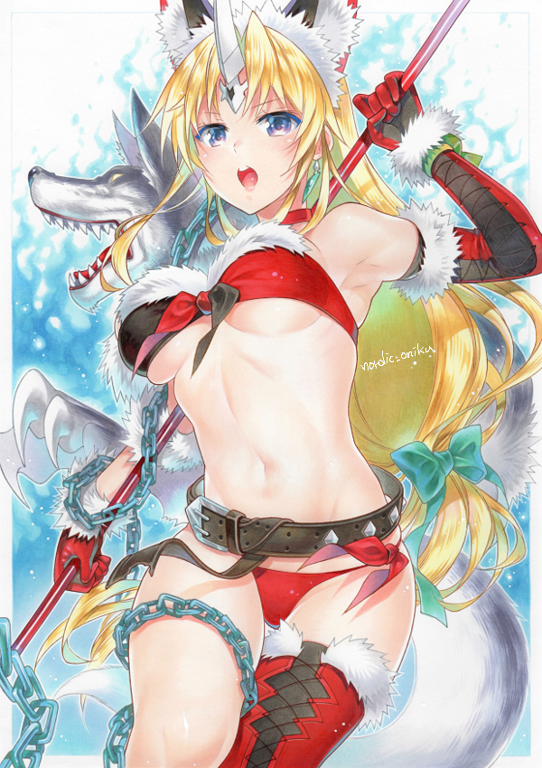 riesz and fenrir knight (seiken densetsu and 1 more) drawn by nordic_niku
