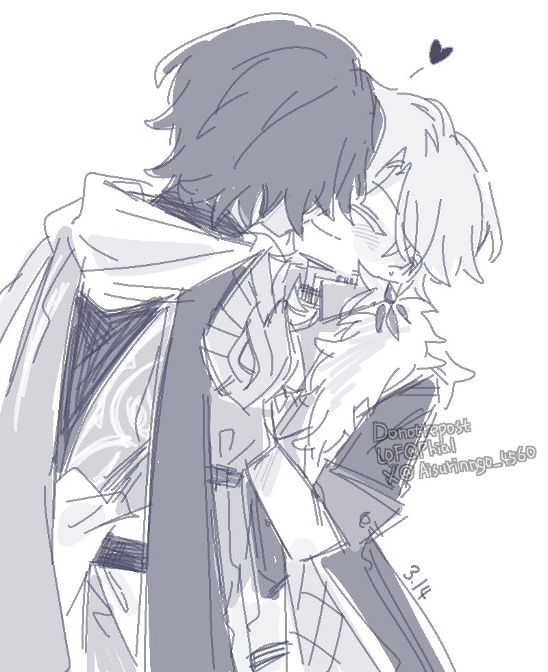 aventurine and dr. ratio (honkai and 1 more) drawn by aisurinngo_4560
