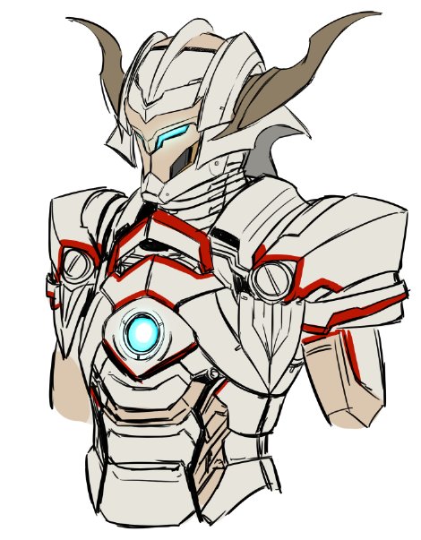 mordred and iron man (fate and 2 more) drawn by hikichi_sakuya