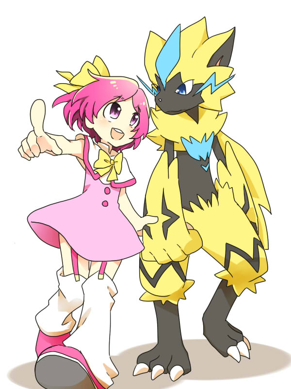 zeraora and margo (pokemon and 1 more) drawn by ss1313