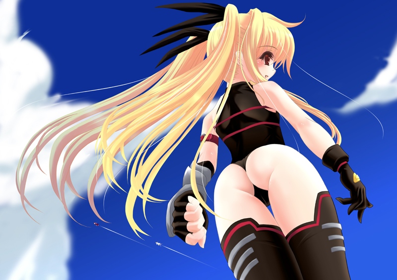 fate testarossa (lyrical nanoha and 2 more) drawn by frapowa
