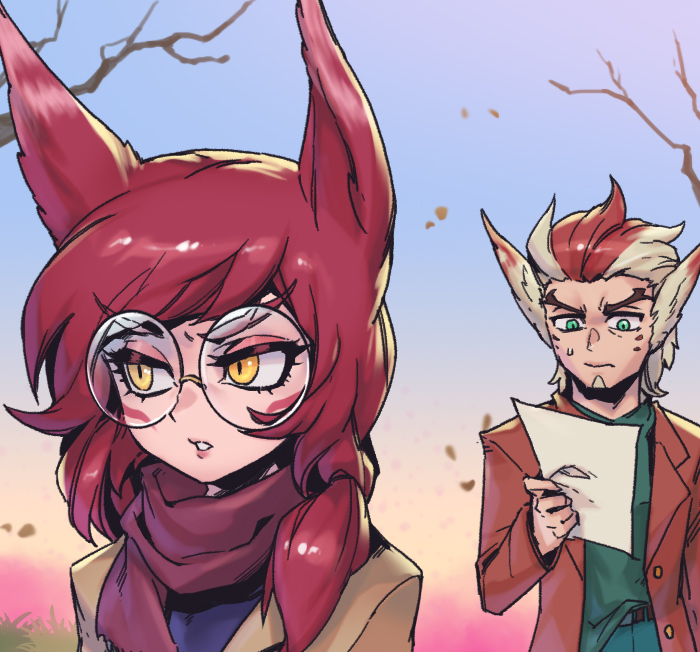 xayah and rakan (league of legends) drawn by phantom_ix_row