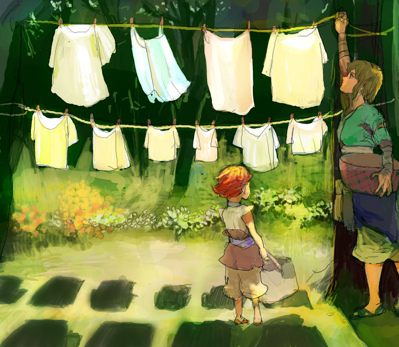link and beth (the legend of zelda and 1 more) drawn by ayana_(tannsann)