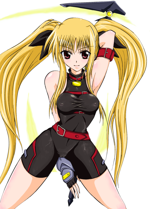 fate testarossa and bardiche (lyrical nanoha and 1 more) drawn by ichigo666