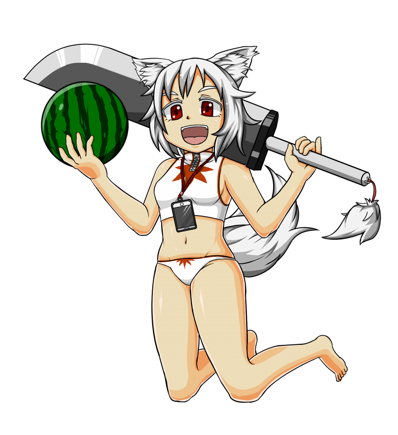 inubashiri momiji (touhou and 1 more) drawn by takenoko_lv9