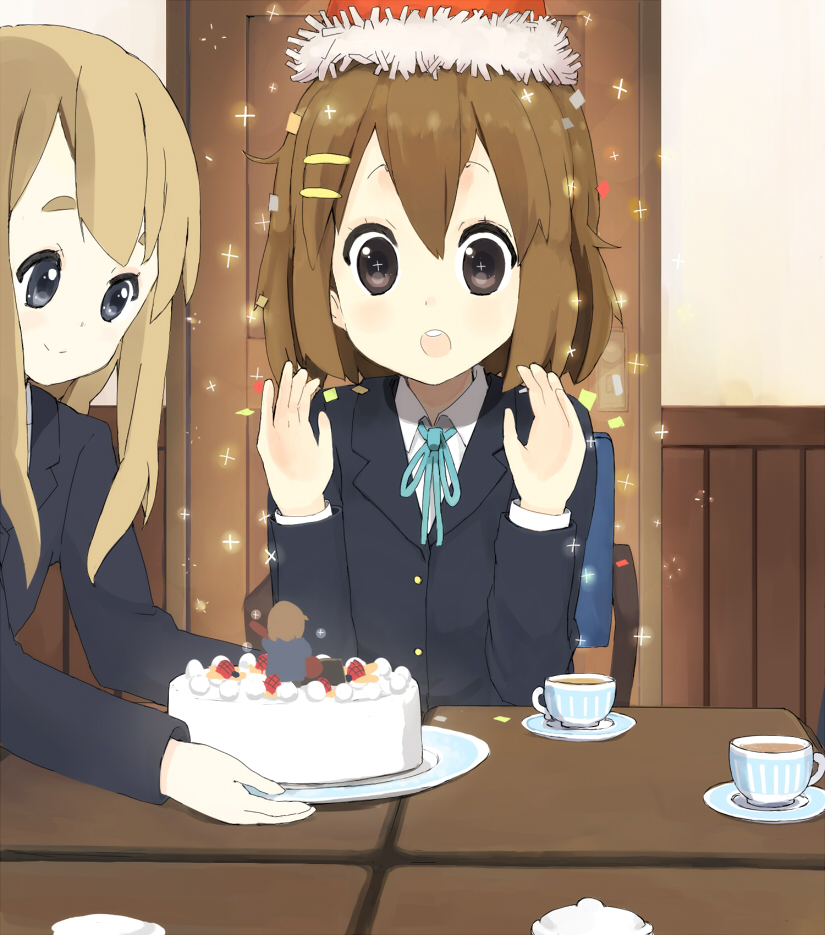 hirasawa yui and kotobuki tsumugi (k-on!) drawn by nasuna