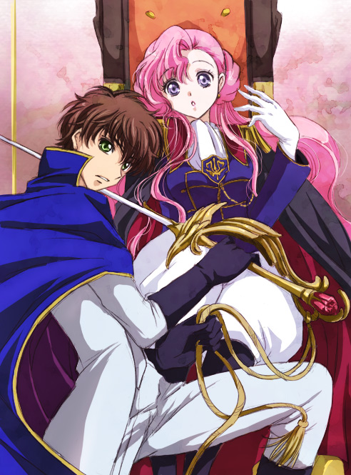 kururugi suzaku and euphemia li britannia (code geass) drawn by akina_tsukako