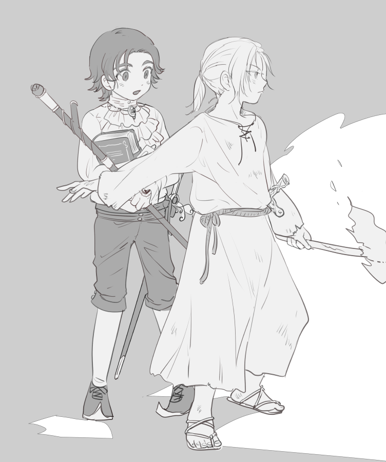 sorcerer rogier and d hunter of the dead (elden ring) drawn by kero_1110