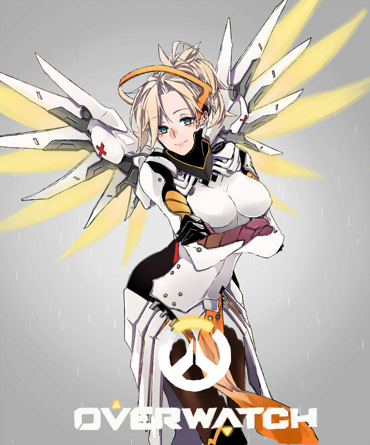 mercy (overwatch and 1 more) drawn by esu_(transc)