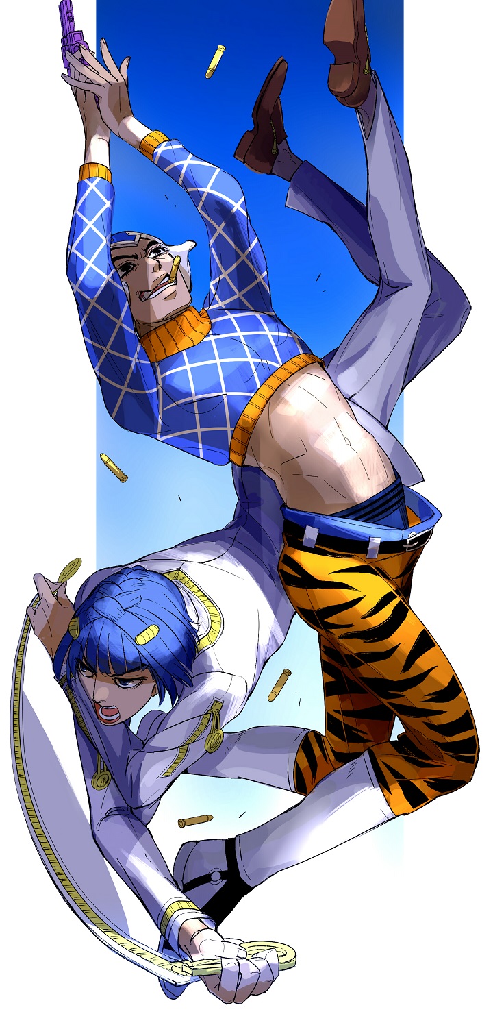 bruno bucciarati and guido mista (jojo no kimyou na bouken and 1 more) drawn by yakiimotoodorita14