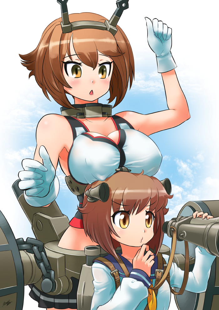 yukikaze and mutsu (kantai collection) drawn by krono_tokage