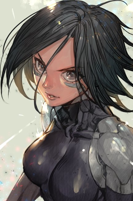 alita (battle angel alita and 1 more) drawn by hungry_clicker