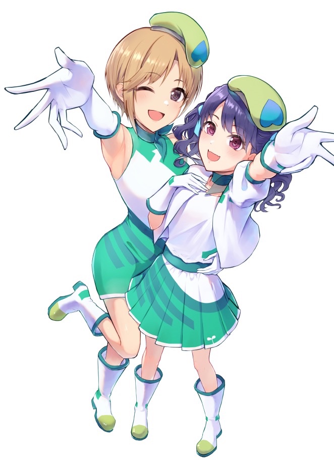 fukumaru koito and aiba yumi (idolmaster and 2 more) drawn by tialas