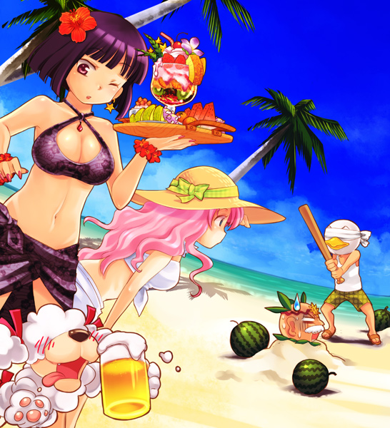 udberg eldol, runrun vermeer, sly, miruka, and yami no sousai (mahoujin guruguru) drawn by moc