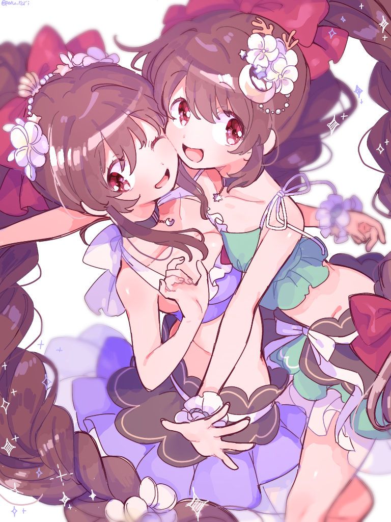 amane tsukuyo and amane tsukasa (mahou shoujo madoka magica and 1 more) drawn by serizawa_serizane