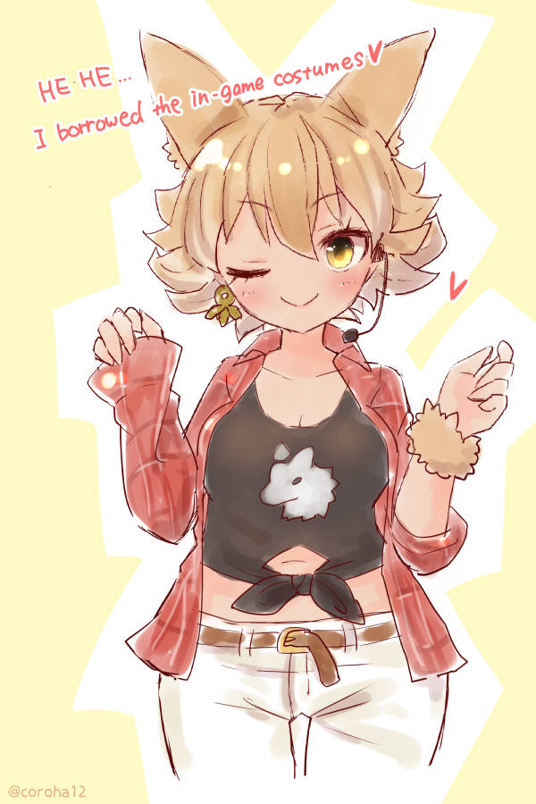 coyote (kemono friends and 2 more) drawn by coroha