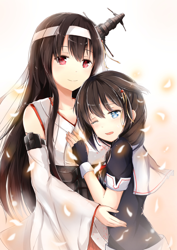shigure, shigure kai ni, and fusou (kantai collection) drawn by konka