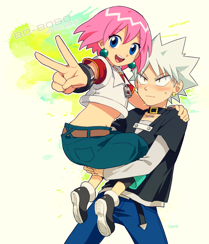 beauty and heppokomaru (bobobo-bo bo-bobo) drawn by nuno