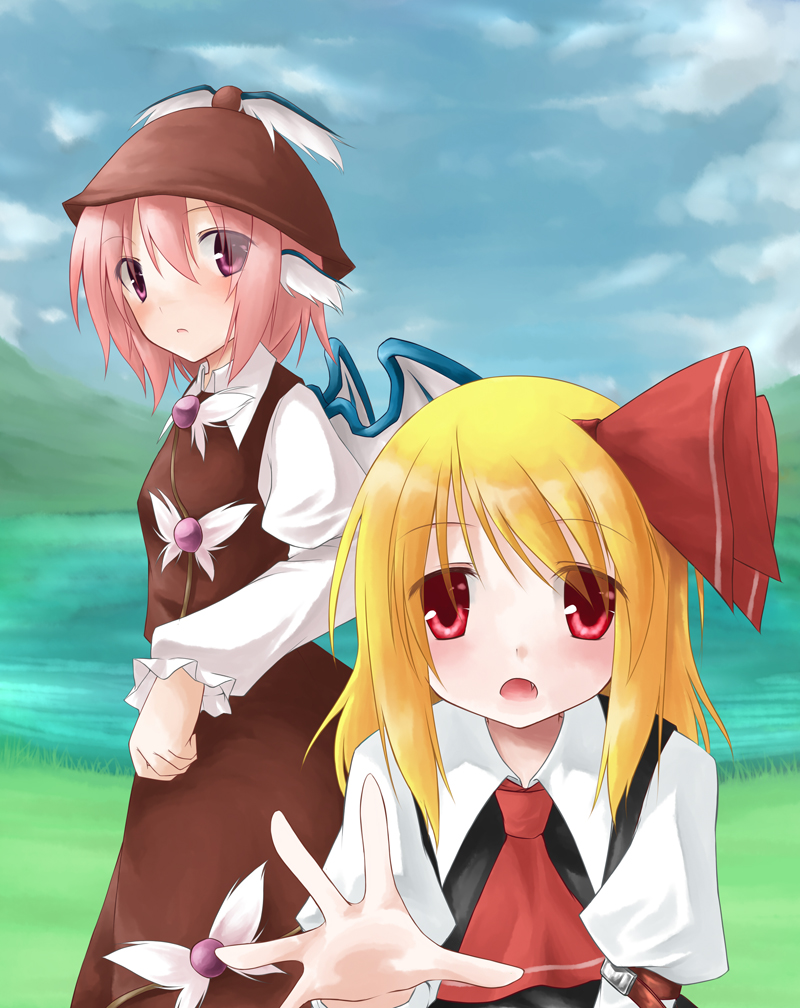 rumia and mystia lorelei (touhou) drawn by sakura_yuuya