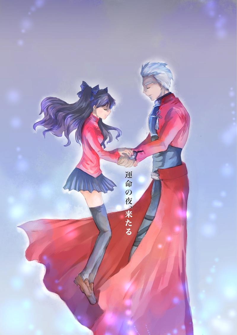 tohsaka rin and archer (fate and 1 more) drawn by soni_dori