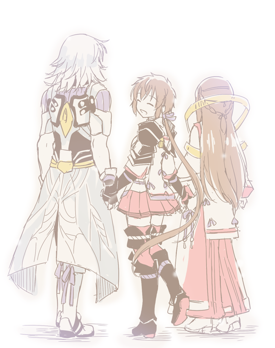 lora, jin, and fan la norne (xenoblade chronicles and 2 more) drawn by mizuki_riko