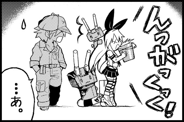 shimakaze and rensouhou-chan (kantai collection) drawn by niratama-don