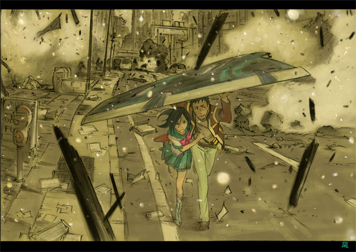 talho yuuki and holland novak (eureka seven) drawn by yoshida_ken'ichi