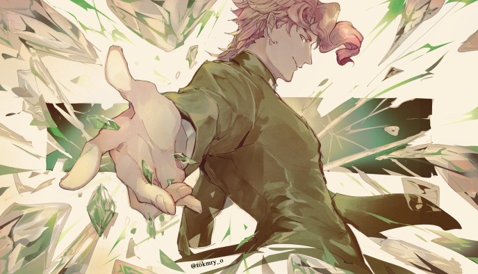 kakyoin noriaki (jojo no kimyou na bouken and 1 more) drawn by tokima_yori
