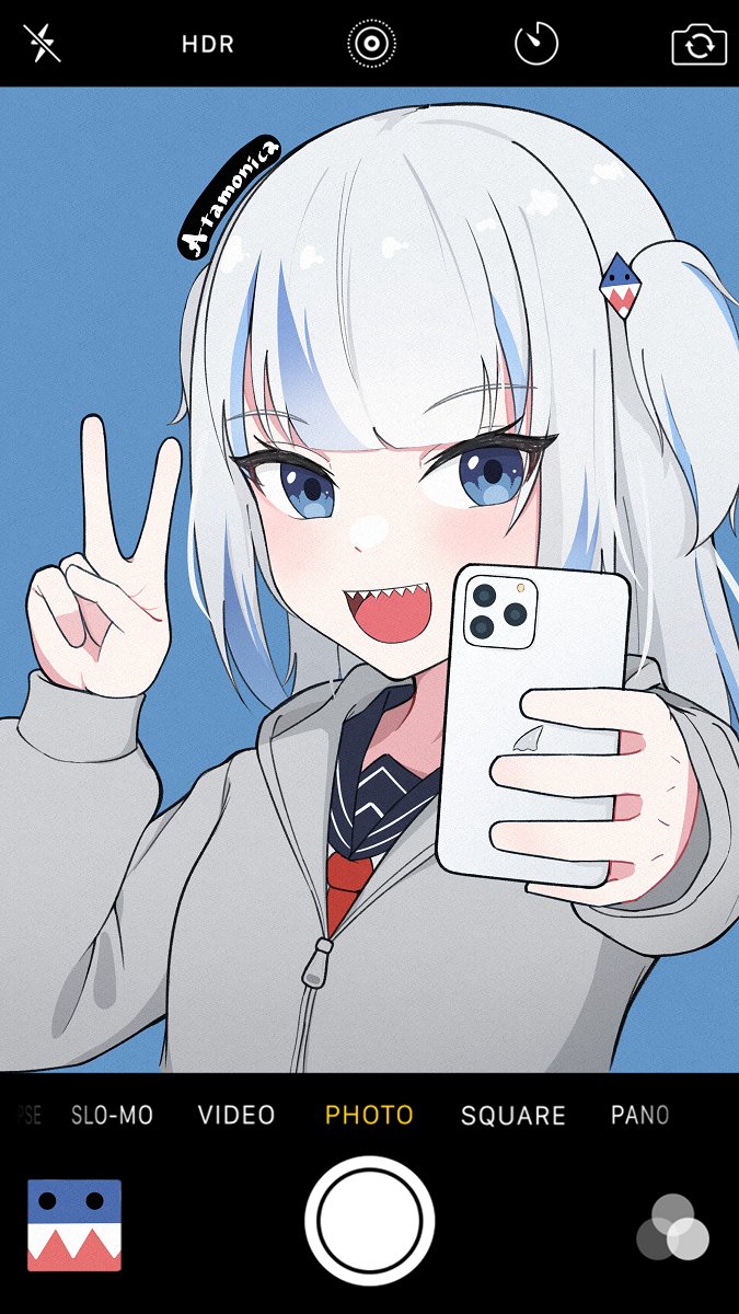 gawr gura (hololive and 1 more) drawn by atamonica
