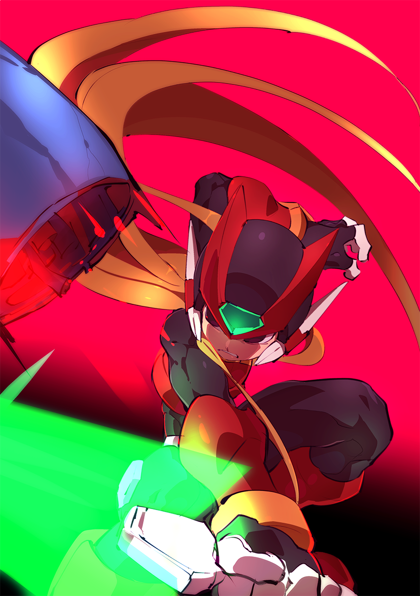 zero and zero(z) (mega man and 1 more) drawn by kon_(kin219)