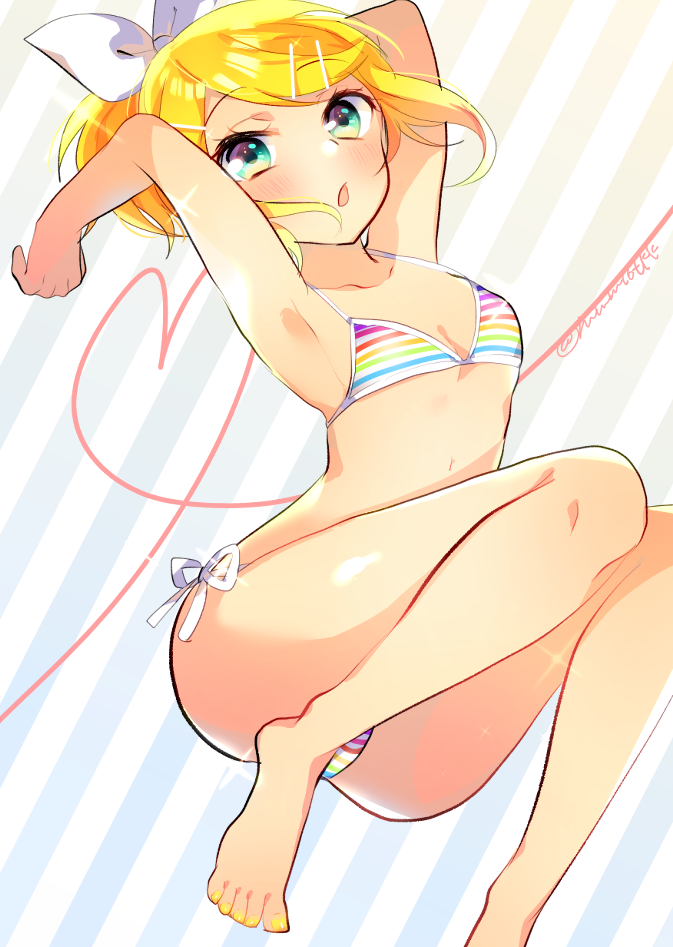 kagamine rin (vocaloid and 1 more) drawn by kawahara_chisato