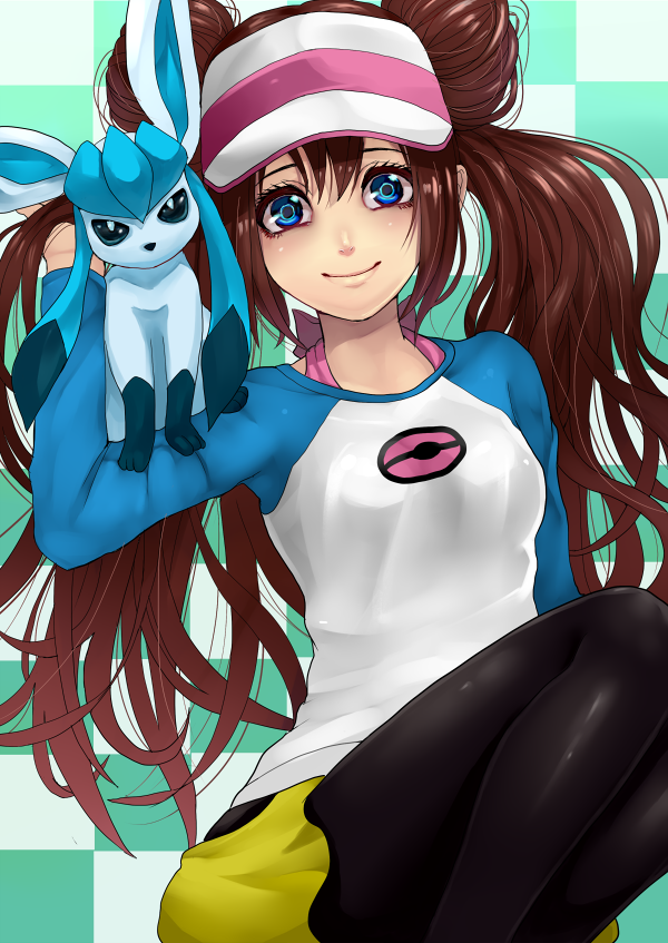 rosa and glaceon (pokemon and 1 more) drawn by yukinojou_yakan